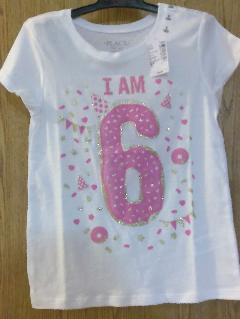 The Children's Place "I am 6" Girl's T-Shirt, Size 5/6, NWT